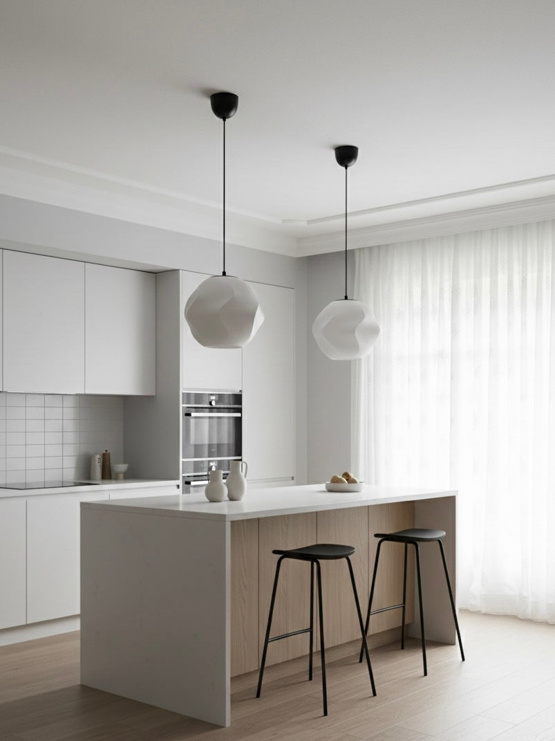 Modern ve Doğal Taş Tasarım Şık Avize